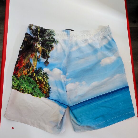 Ripzone swim / board short men's size L tropical design pockets mesh insert - Picture 3 of 11